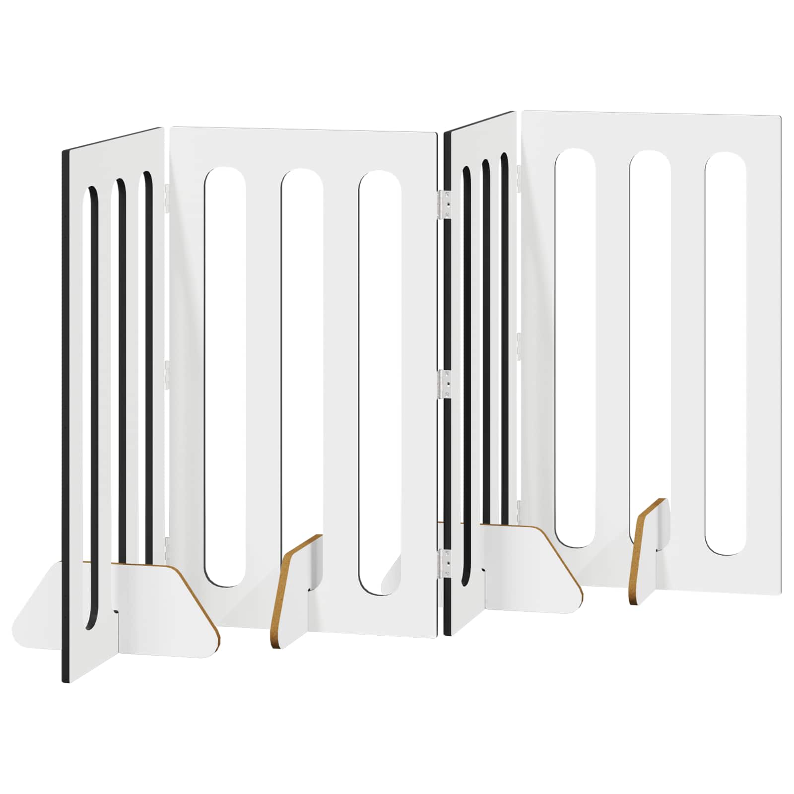 Recinto pieghevole per animali 4 pcs Rovere Nero | homemem39
