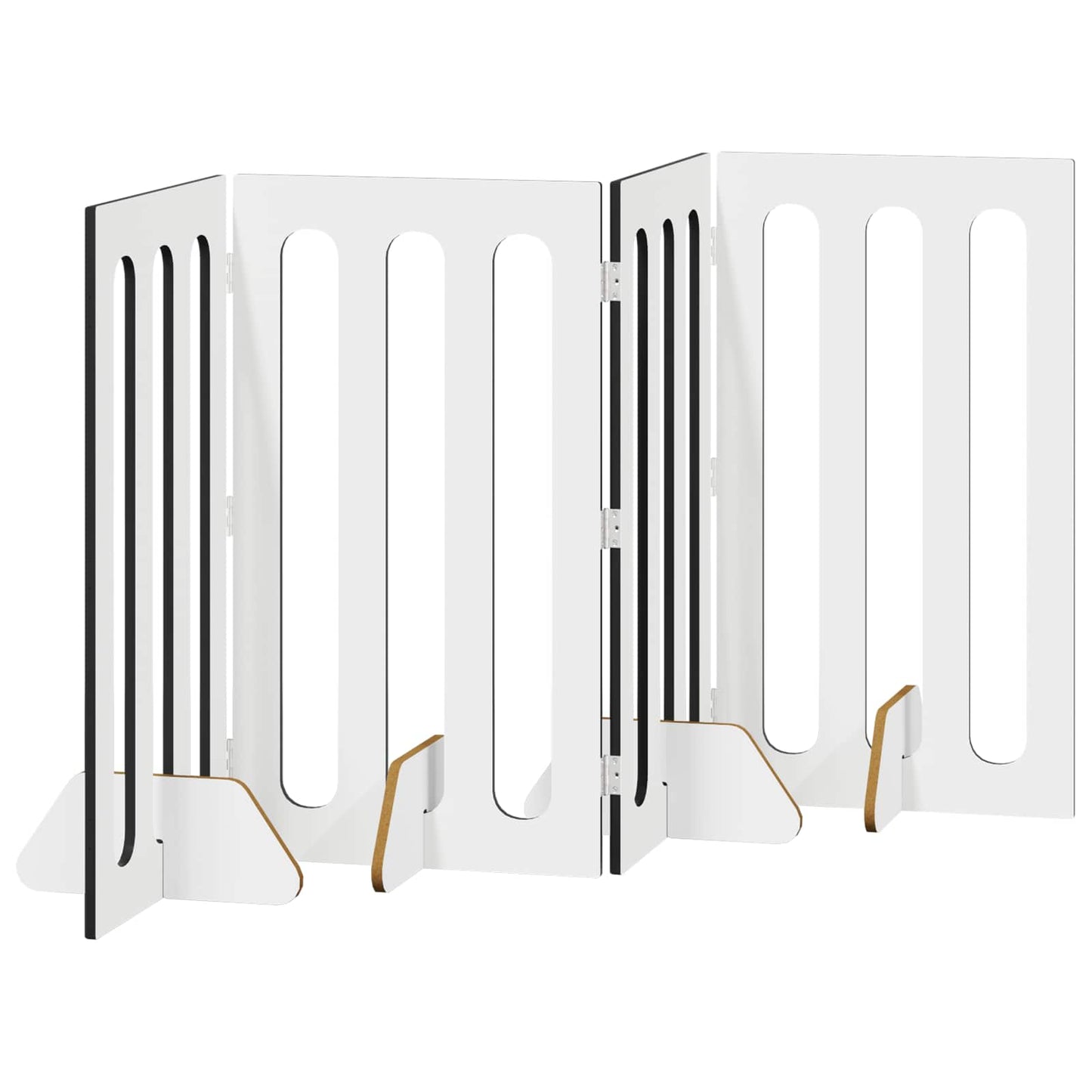 Recinto pieghevole per animali 4 pcs Rovere Nero
