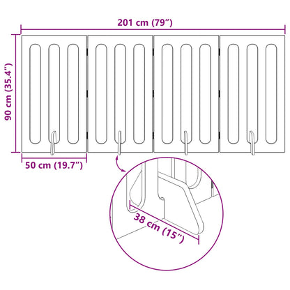 Recinto pieghevole per animali 4 pcs Rovere Sonoma | homemem39