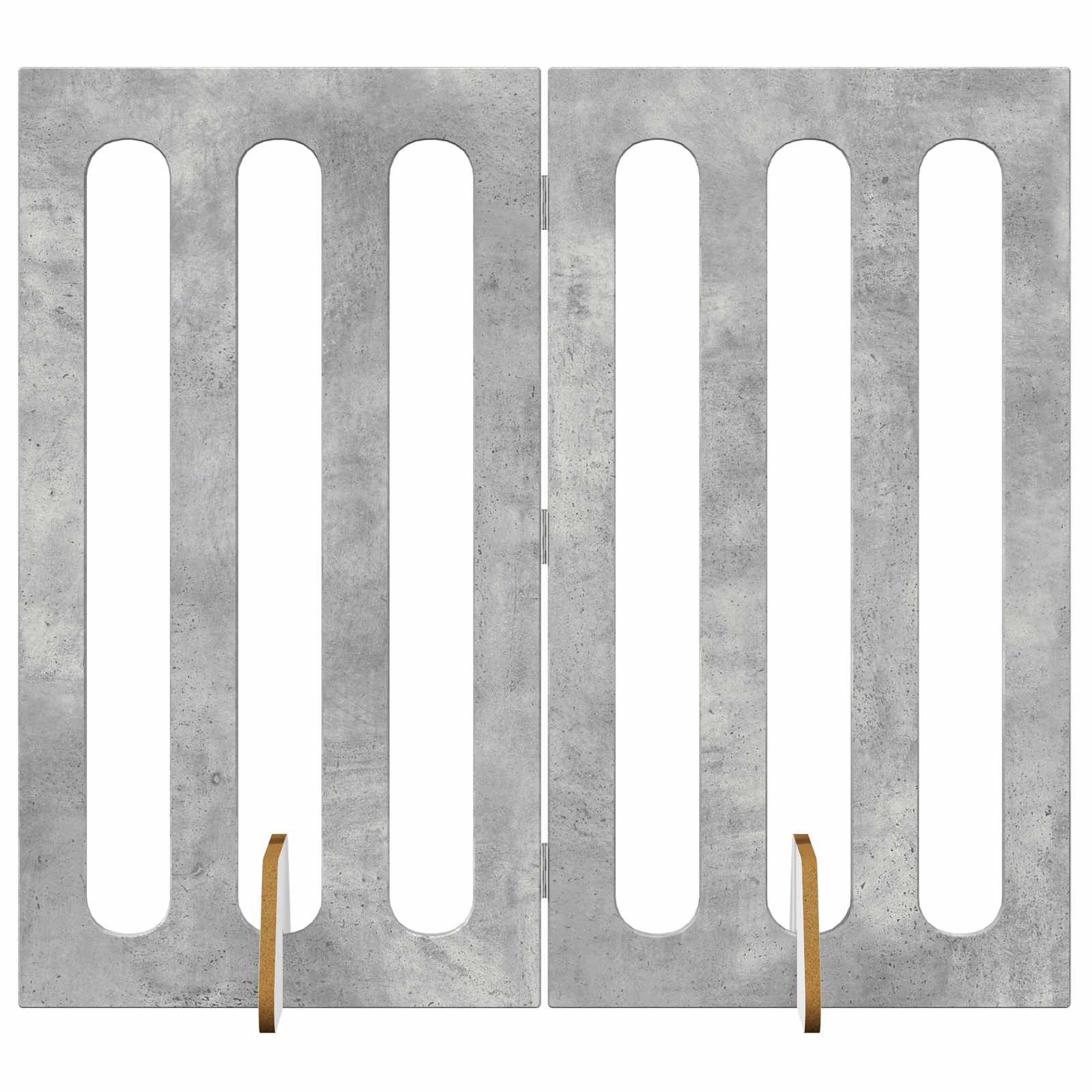 Recinto pieghevole per animali 2 pcs Grigio Cemento | homemem39