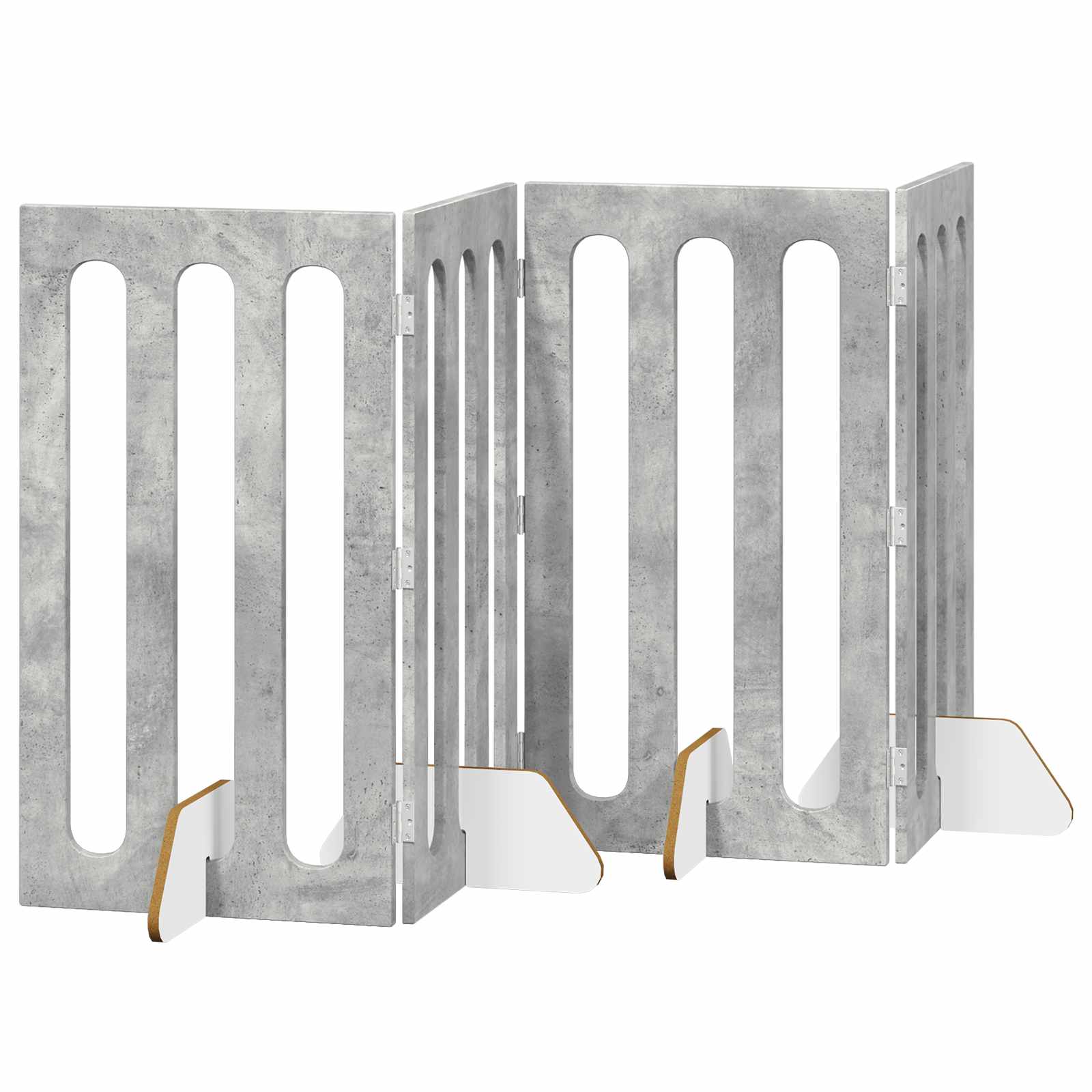Recinto pieghevole per animali 4 pcs Grigio Cemento | homemem39