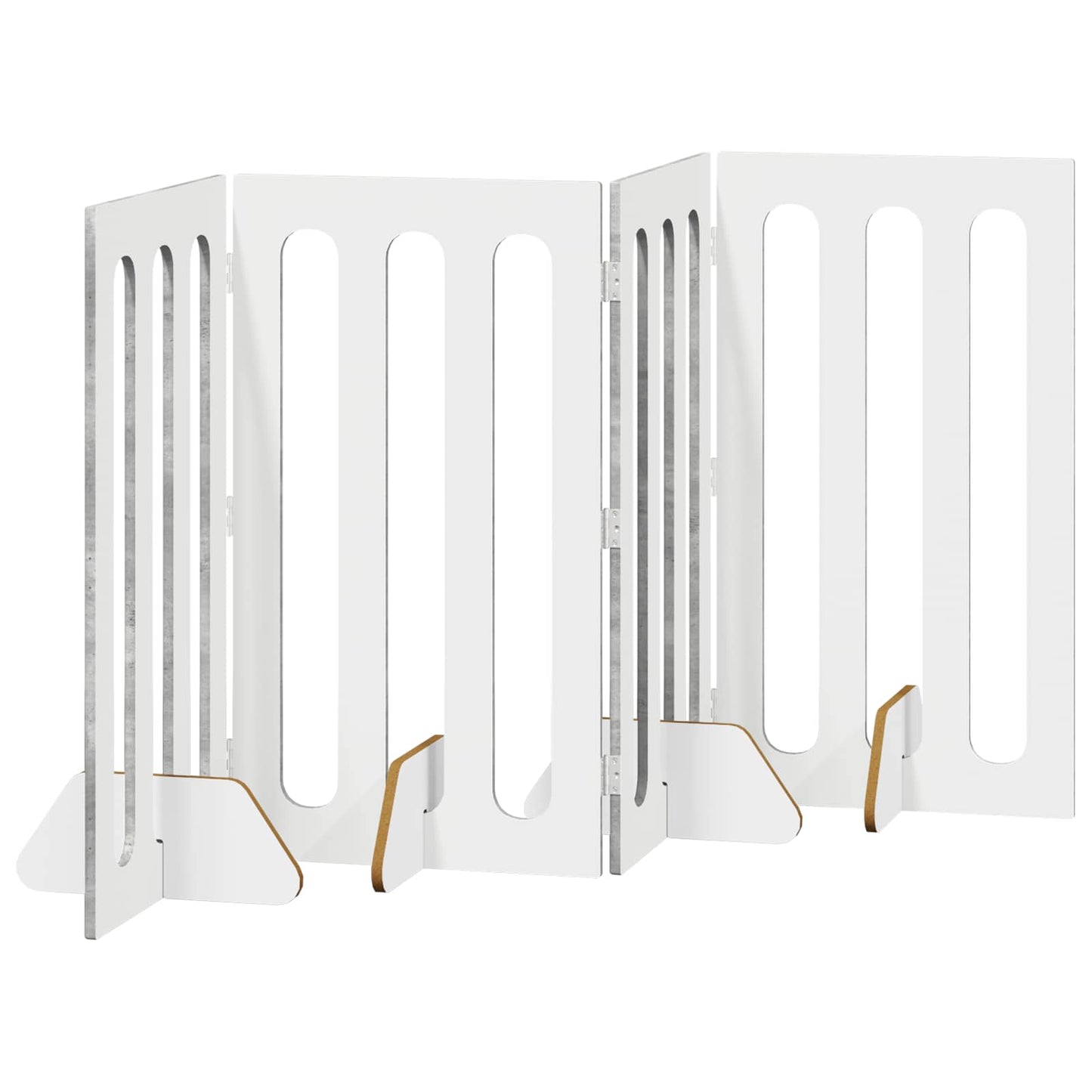 Recinto pieghevole per animali 4 pcs Grigio Cemento | homemem39