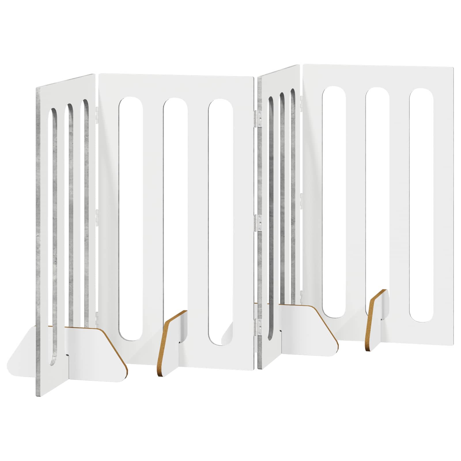 Recinto pieghevole per animali 4 pcs Grigio Cemento | homemem39
