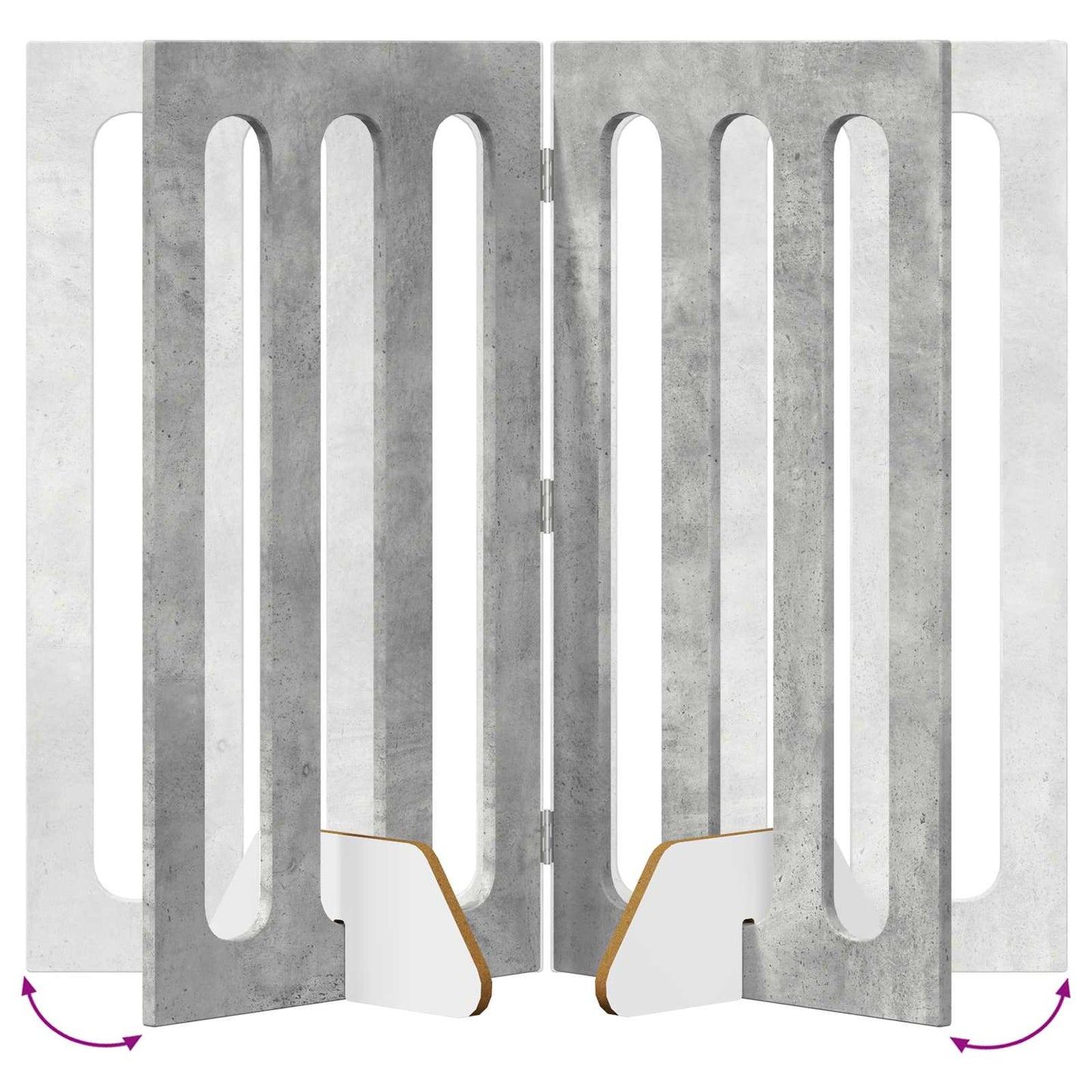 Recinto pieghevole per animali 4 pcs Grigio Cemento | homemem39