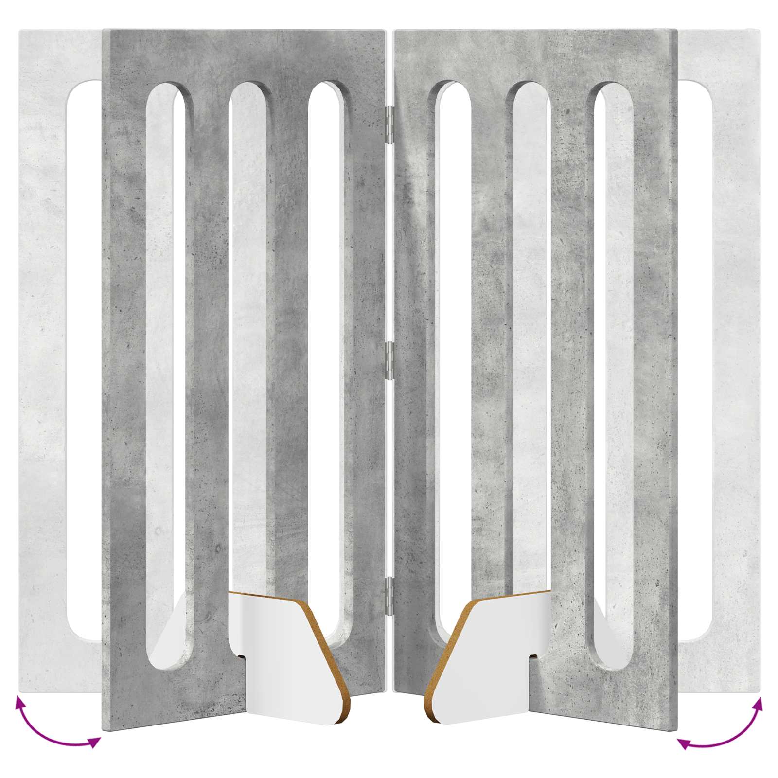Recinto pieghevole per animali 4 pcs Grigio Cemento | homemem39