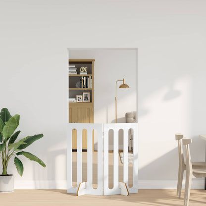 Recinto pieghevole per animali 2 pcs Bianco Lucido | homemem39