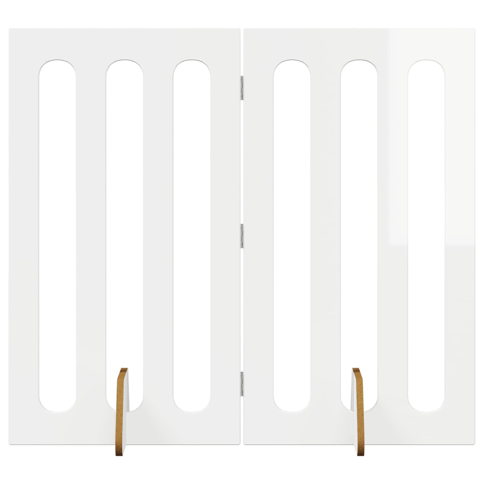 Recinto pieghevole per animali 2 pcs Bianco Lucido | homemem39