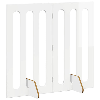 Recinto pieghevole per animali 2 pcs Bianco Lucido | homemem39