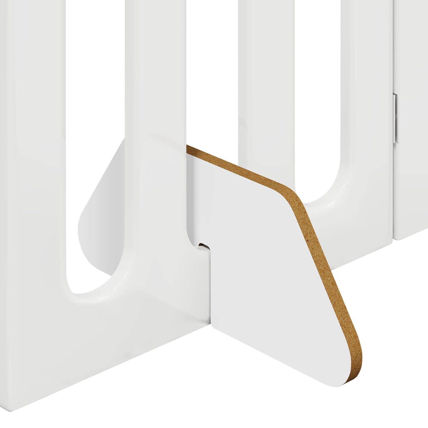 Recinto pieghevole per animali 4 pcs Bianco Lucido | homemem39