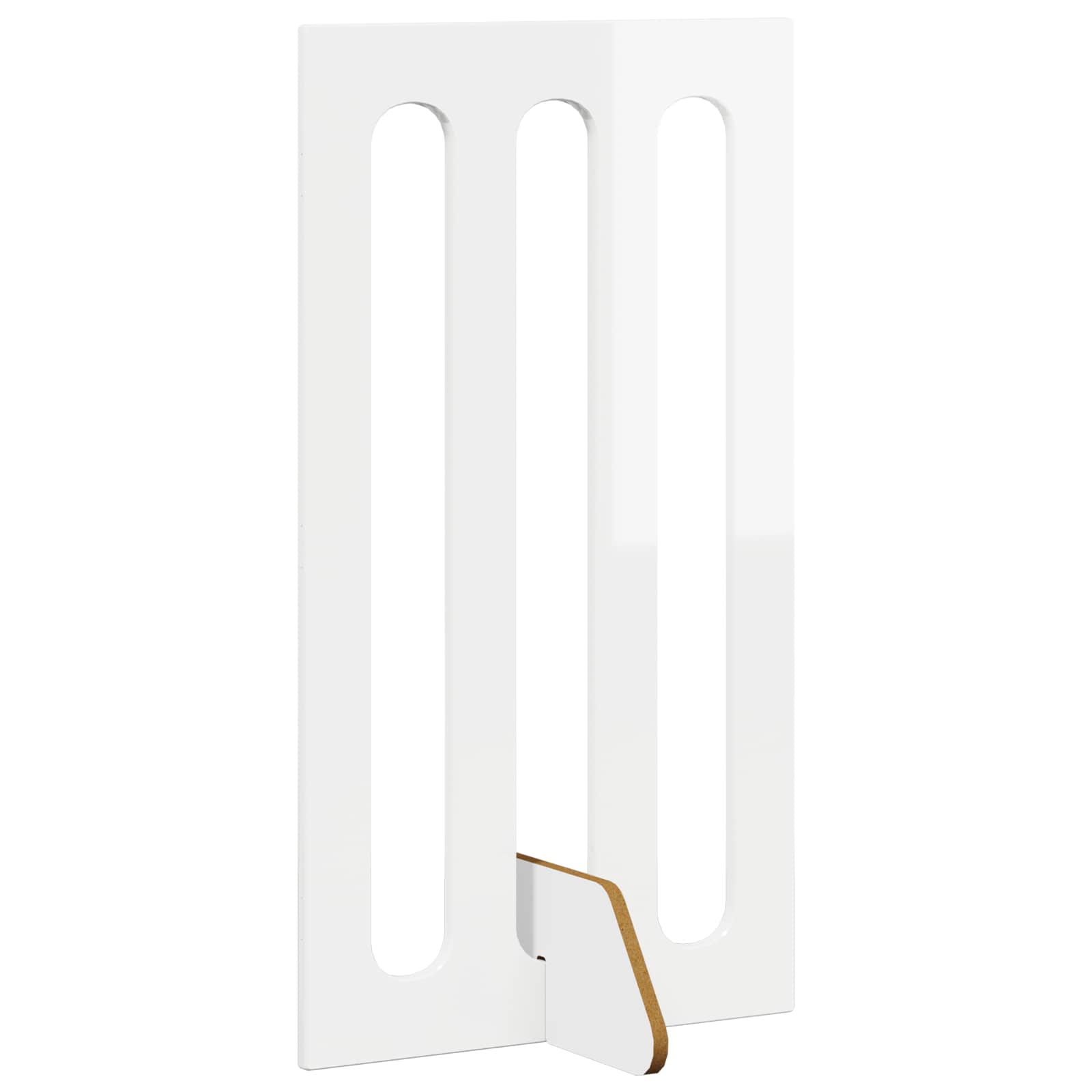 Recinto pieghevole per animali 4 pcs Bianco Lucido | homemem39
