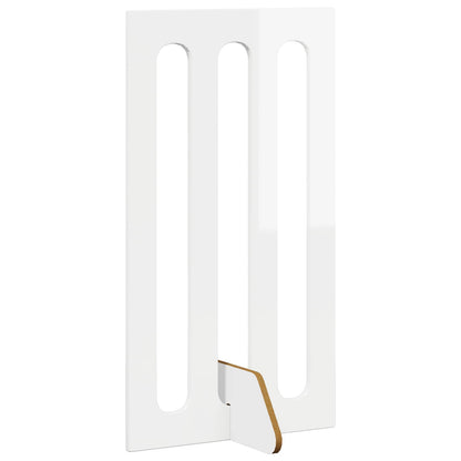 Recinto pieghevole per animali 4 pcs Bianco Lucido