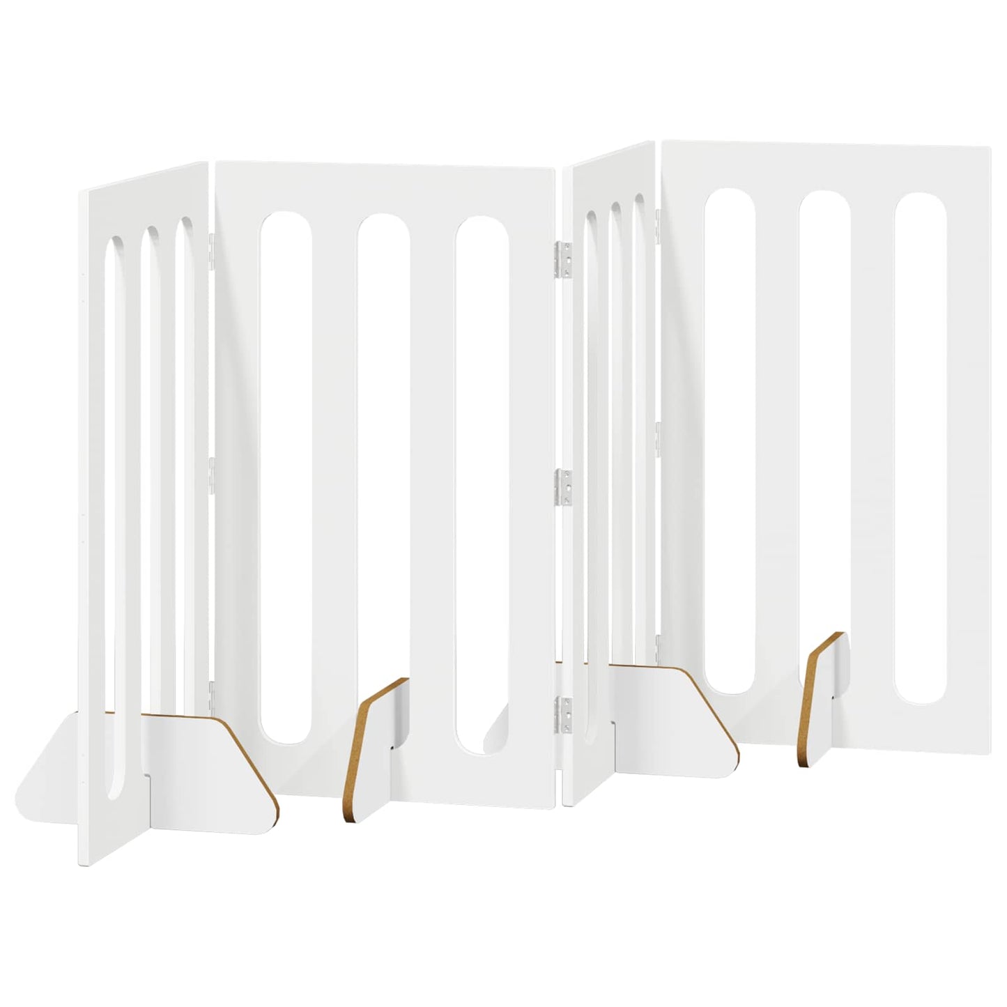 Recinto pieghevole per animali 4 pcs Bianco Lucido | homemem39