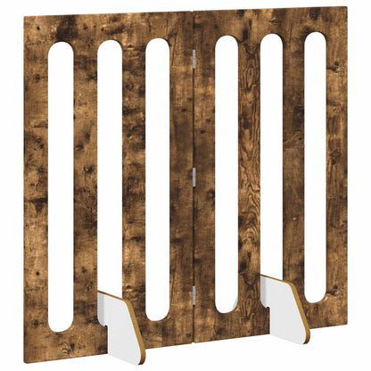 Recinto pieghevole per animali 2 pcs Quercia Affumicata | homemem39