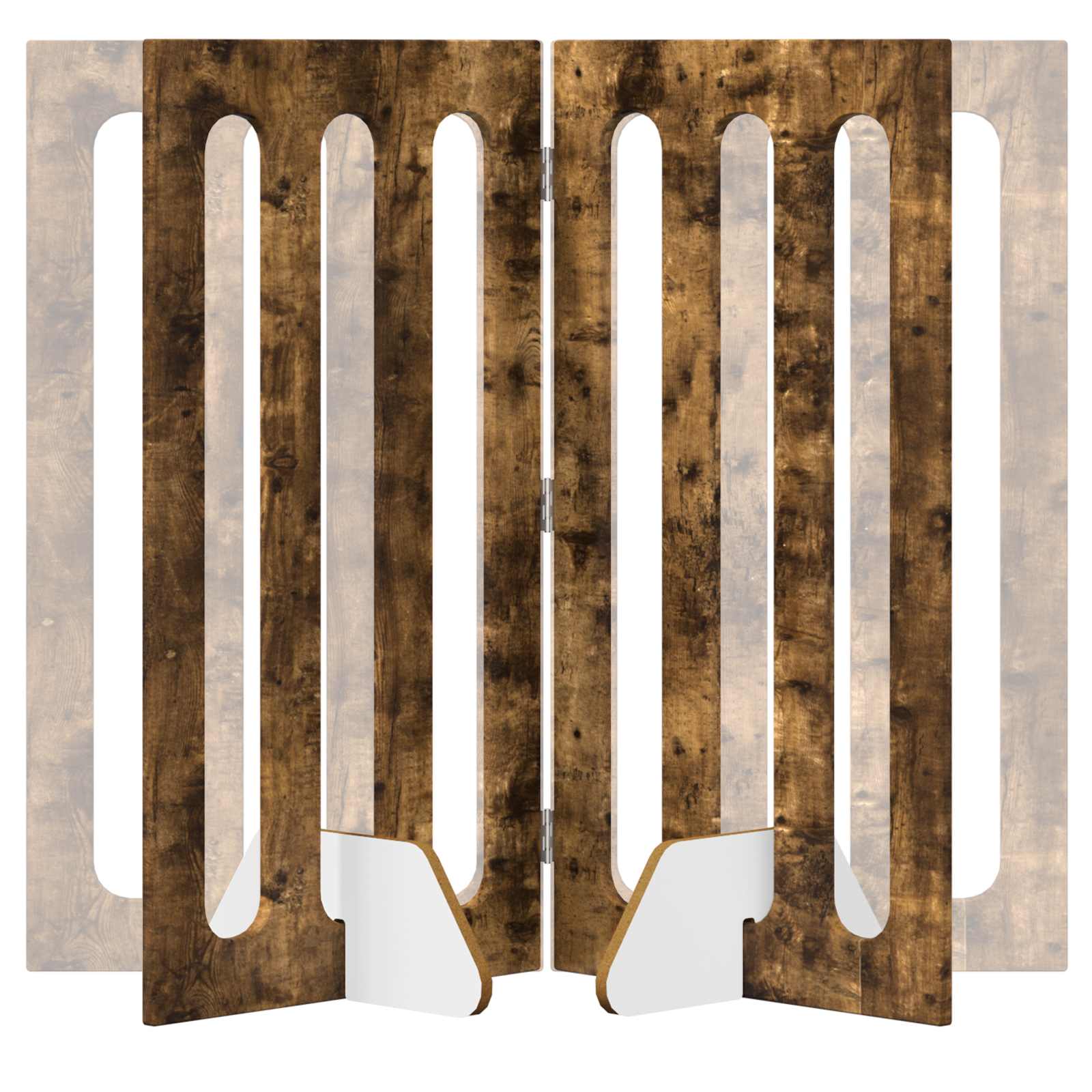Recinto pieghevole per animali 4 pcs Quercia Affumicata | homemem39