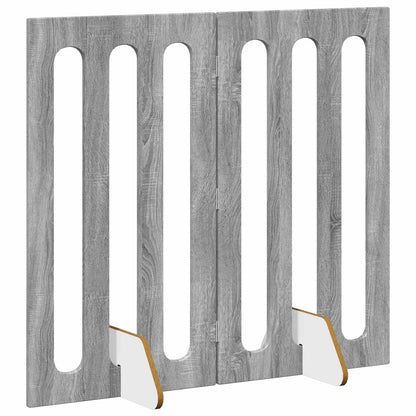 Recinto pieghevole per animali 2 pcs Sonoma grigia | homemem39