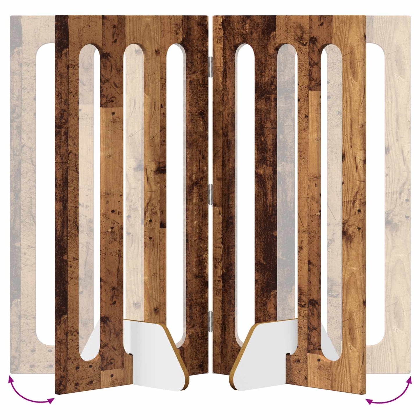 Recinto pieghevole per animali 2 pcs Legno di quercia