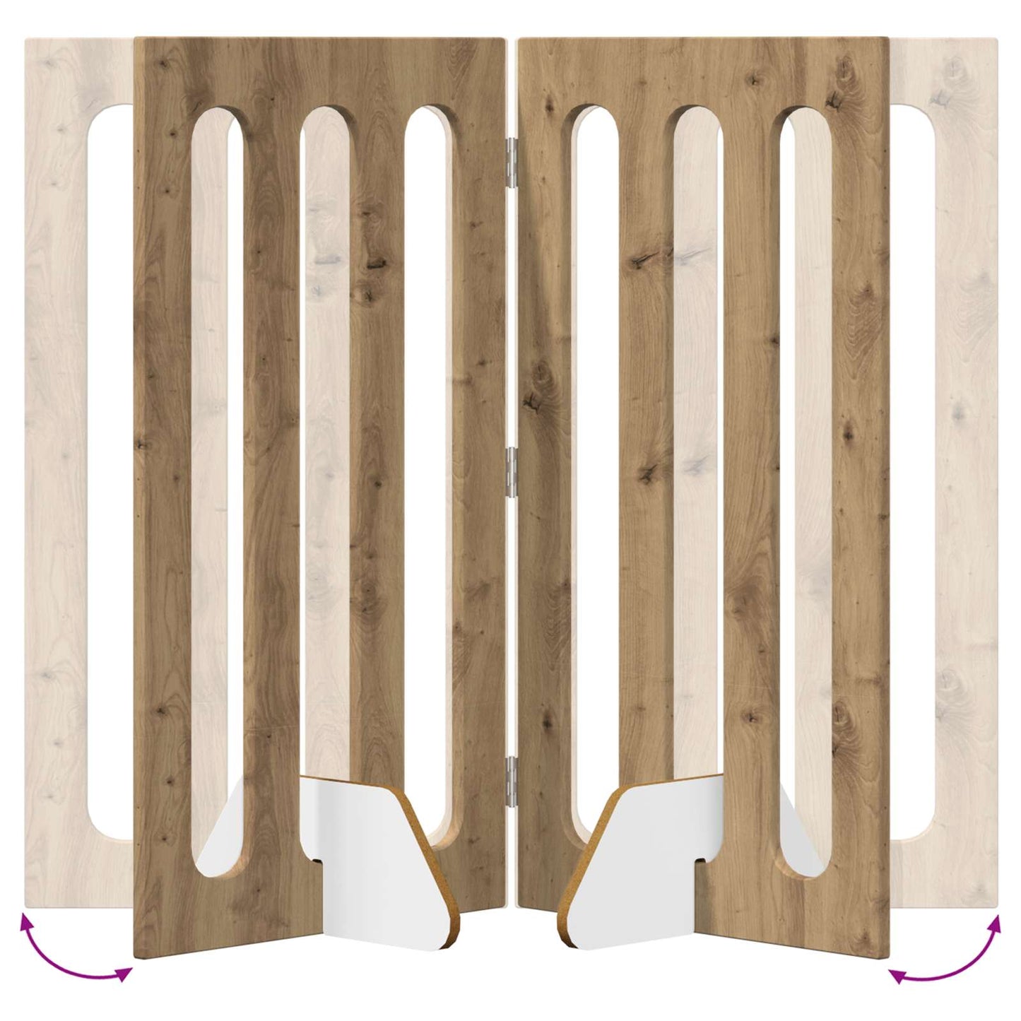 Recinto pieghevole per animali 2 pcs Rovere Artigianale | homemem39