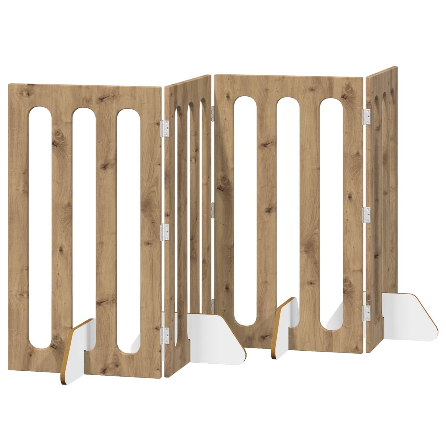 Recinto pieghevole per animali 4 pcs Rovere Artigianale | homemem39