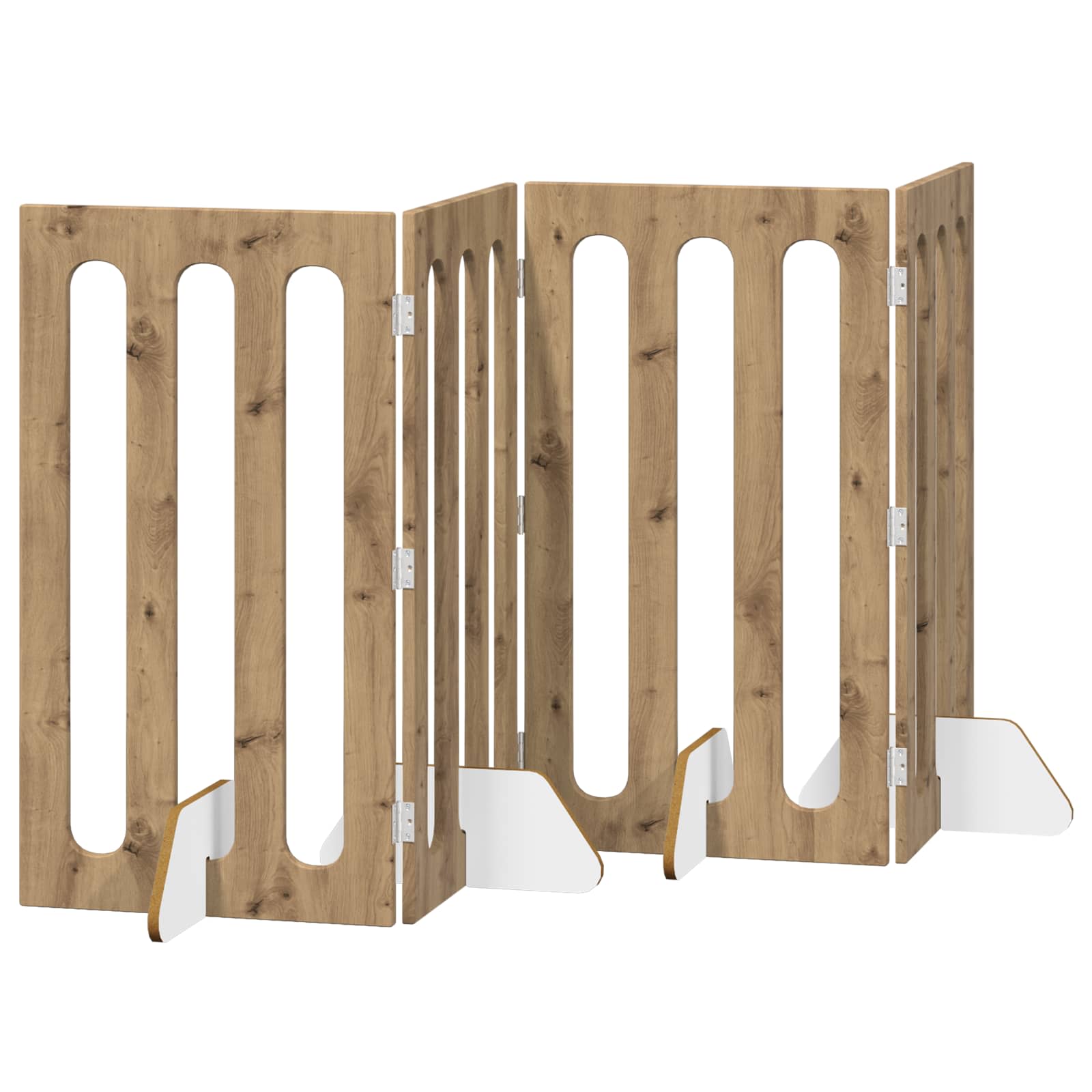 Recinto pieghevole per animali 4 pcs Rovere Artigianale | homemem39