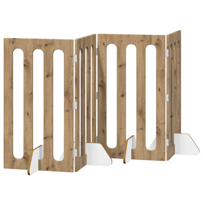 Recinto pieghevole per animali 4 pcs Rovere Artigianale