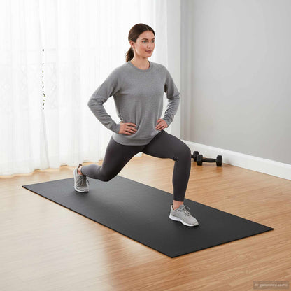 Tappetino di Protezione Sportiva Nero 120 x 60 x 0,6 cm