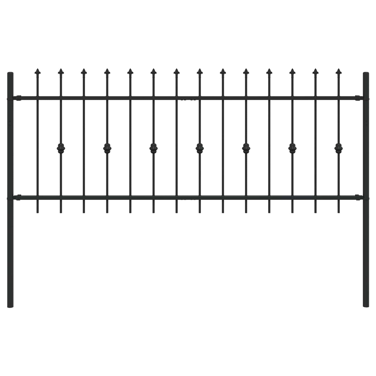 Recinzione a punte Asten Nero 200 x 130 cm | homemem39