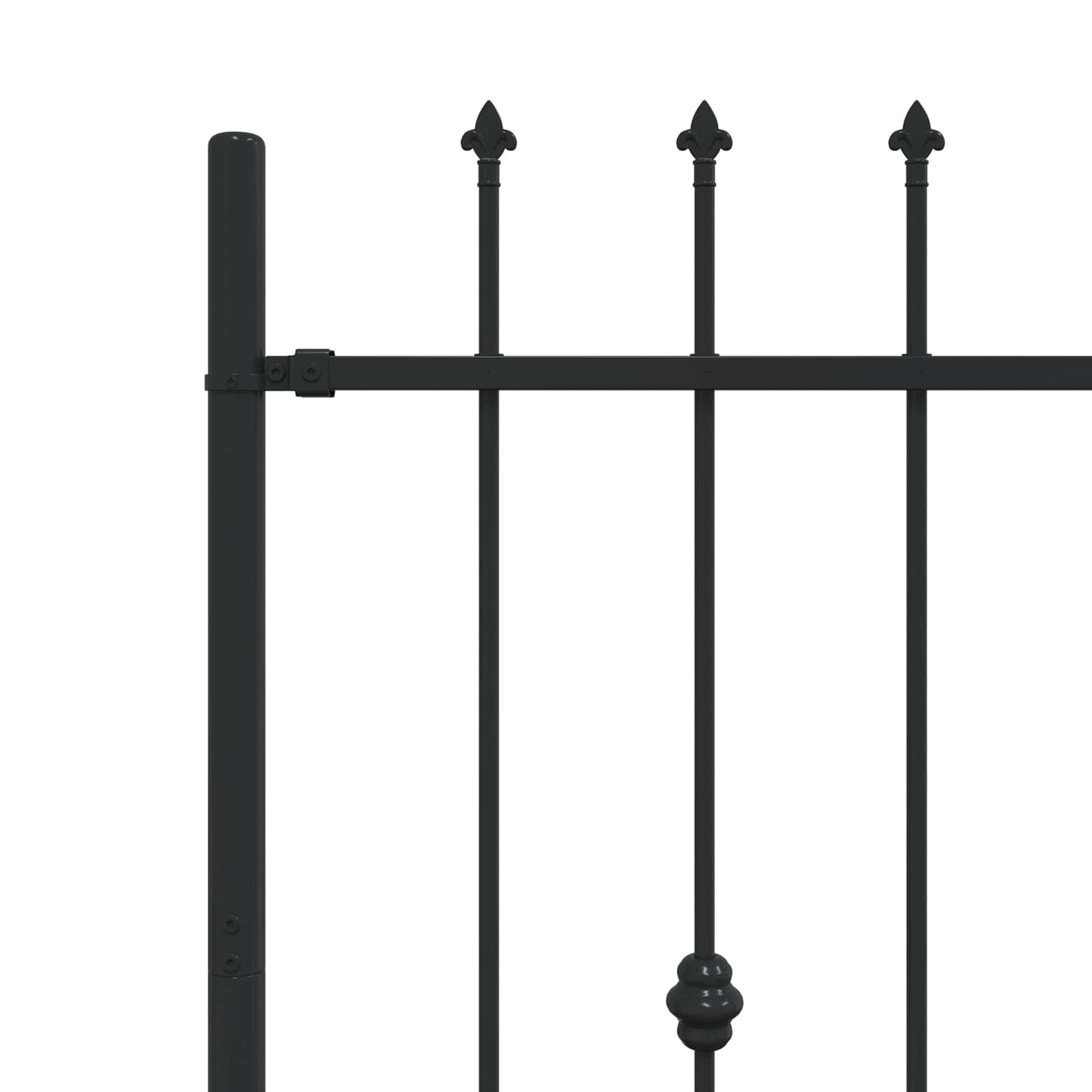 Recinzione a punte Asten Nero 200 x 150 cm | homemem39