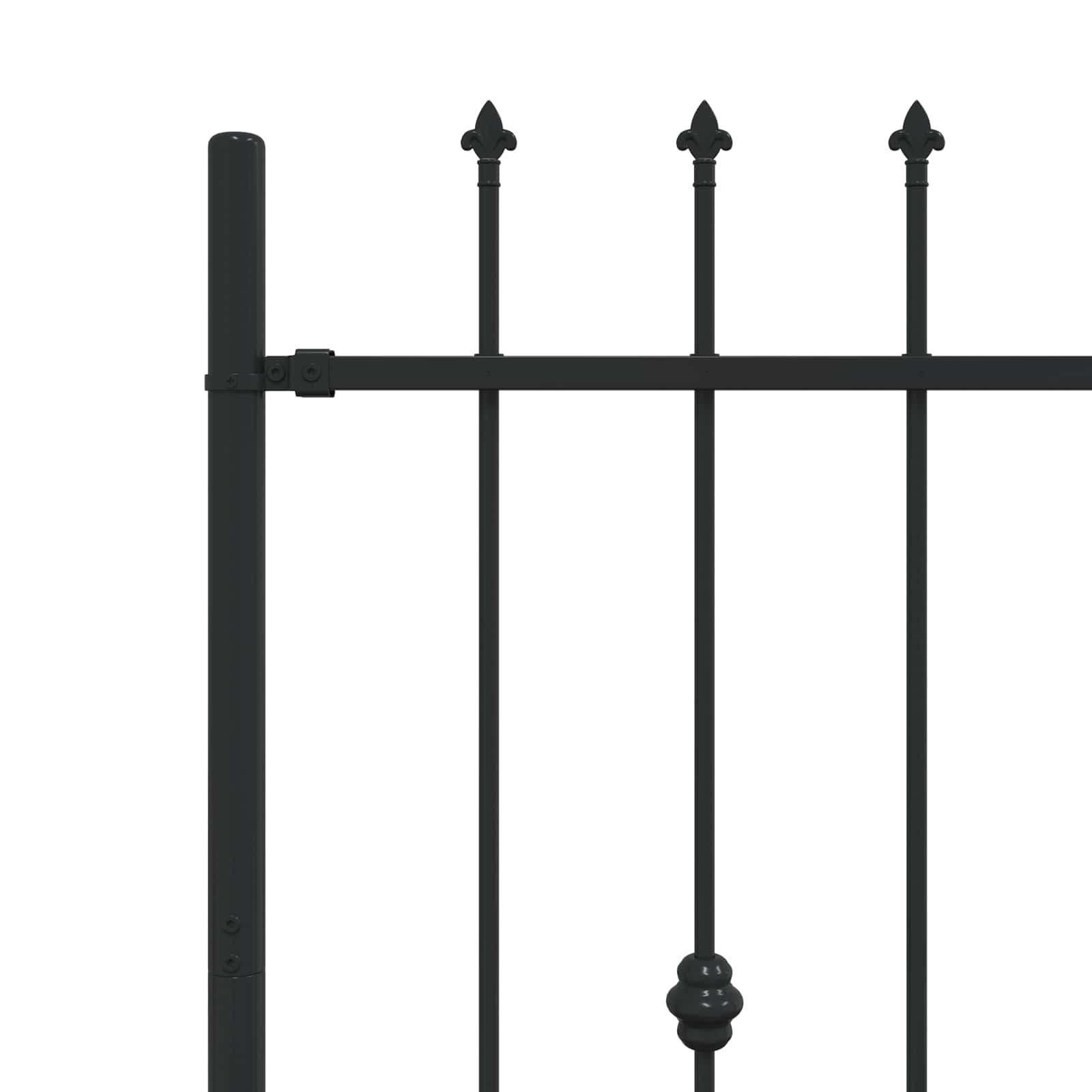 Recinzione a punte Asten Nero 200 x 150 cm | homemem39