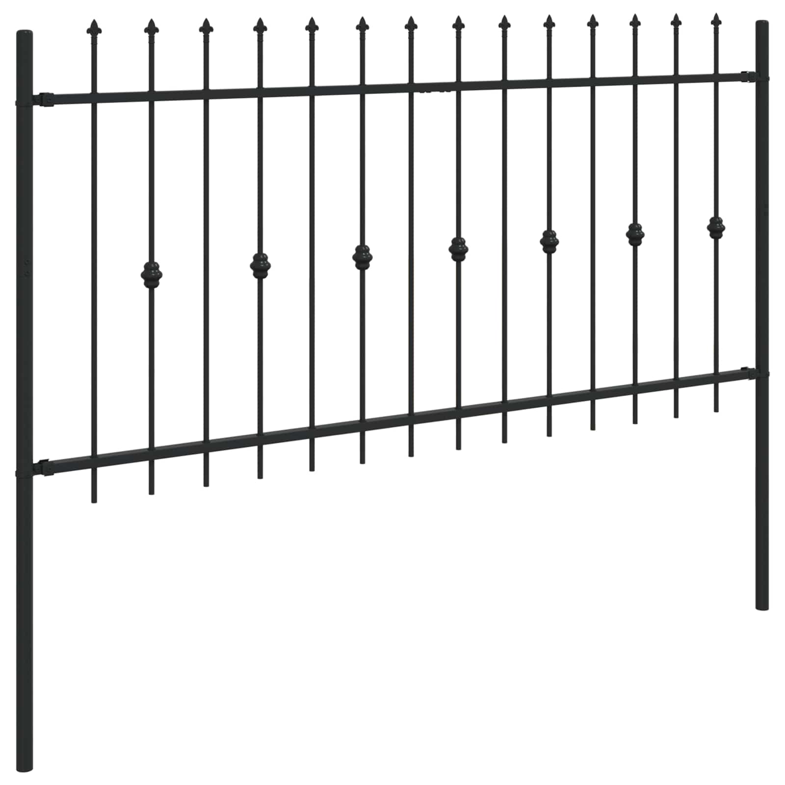 Recinzione a punte Asten Nero 200 x 150 cm | homemem39