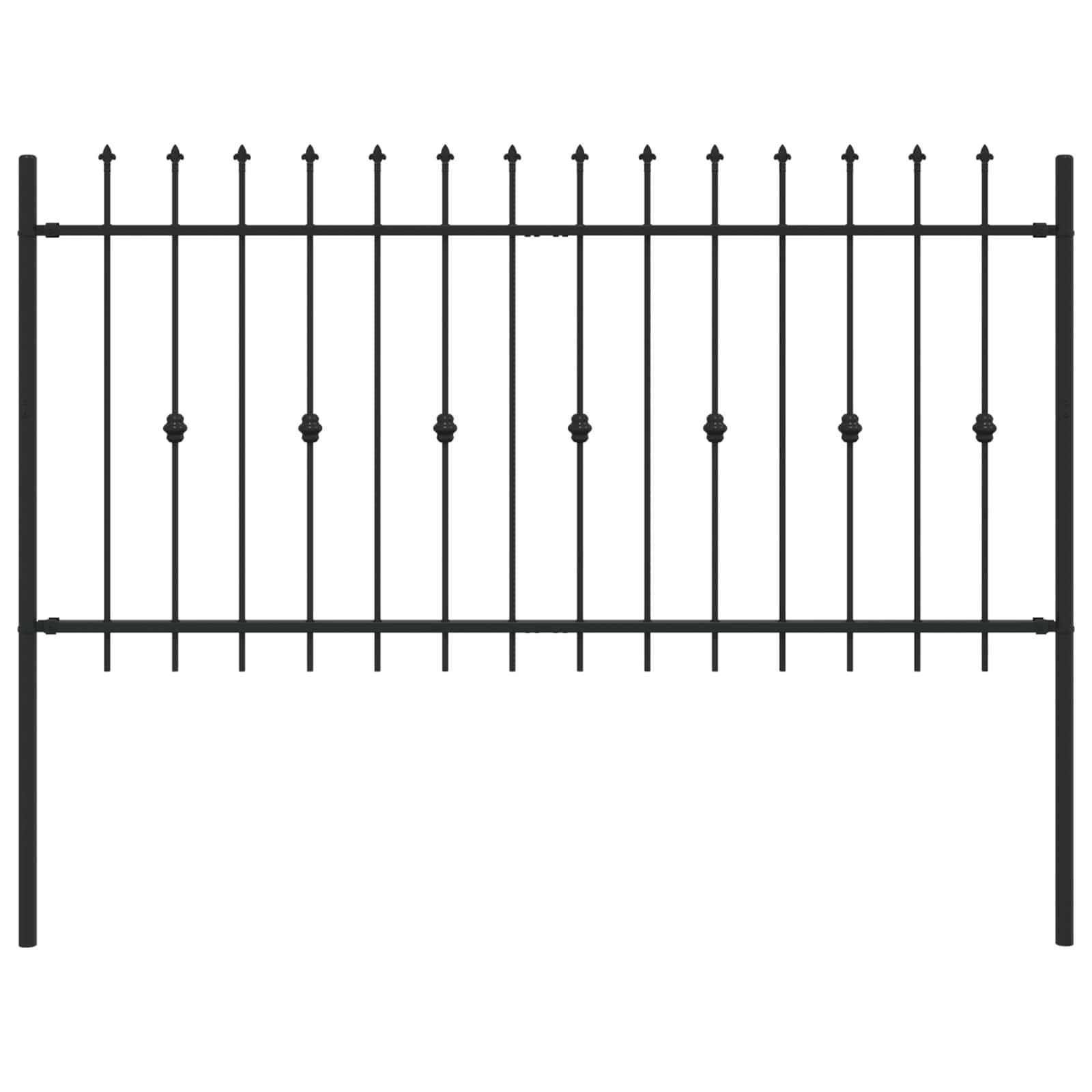 Recinzione a punte Asten Nero 200 x 150 cm | homemem39