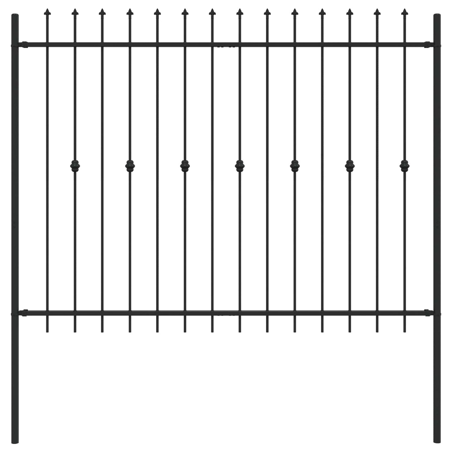 Recinzione a punte Asten Nero 200 x 200 cm | homemem39