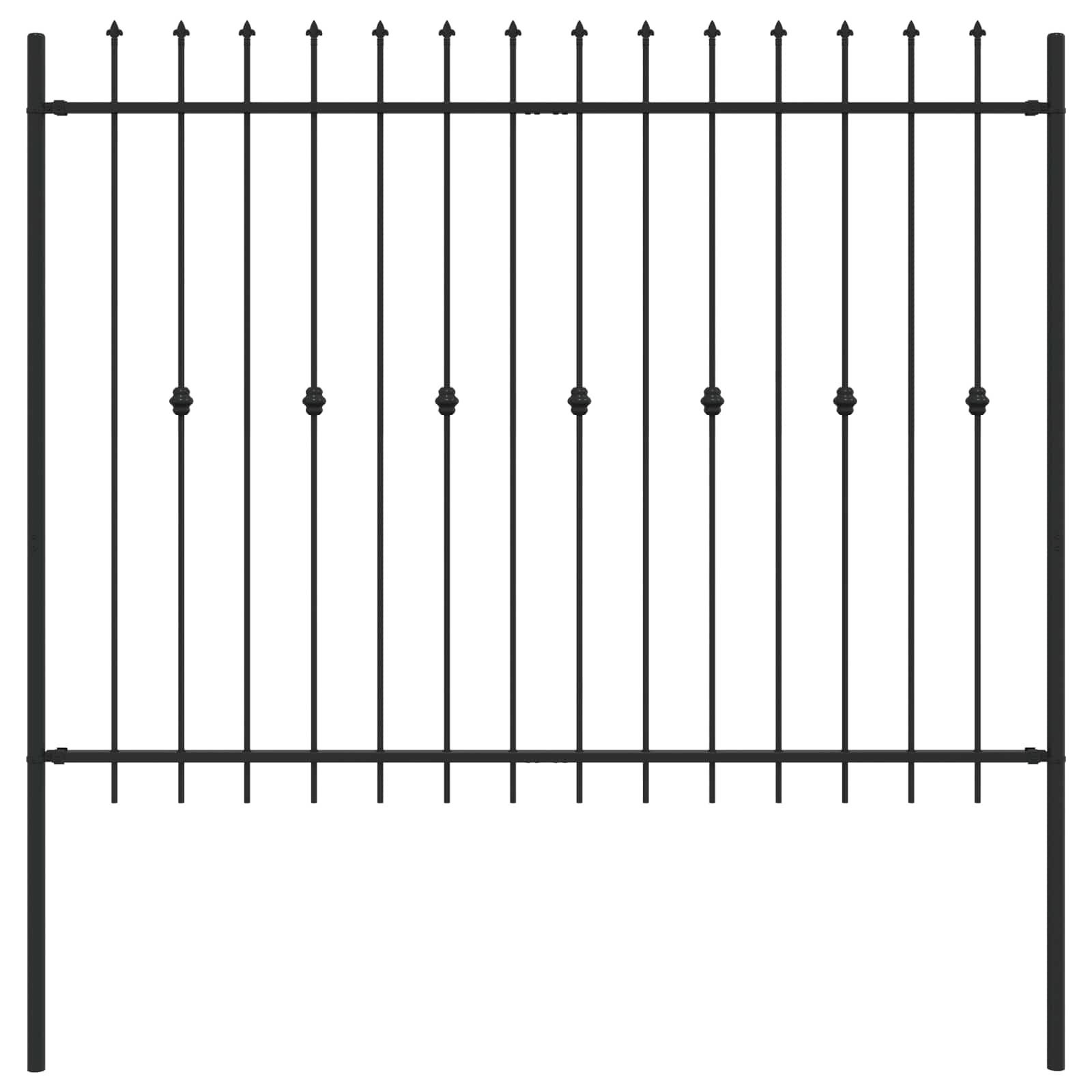 Recinzione a punte Asten Nero 200 x 200 cm | homemem39