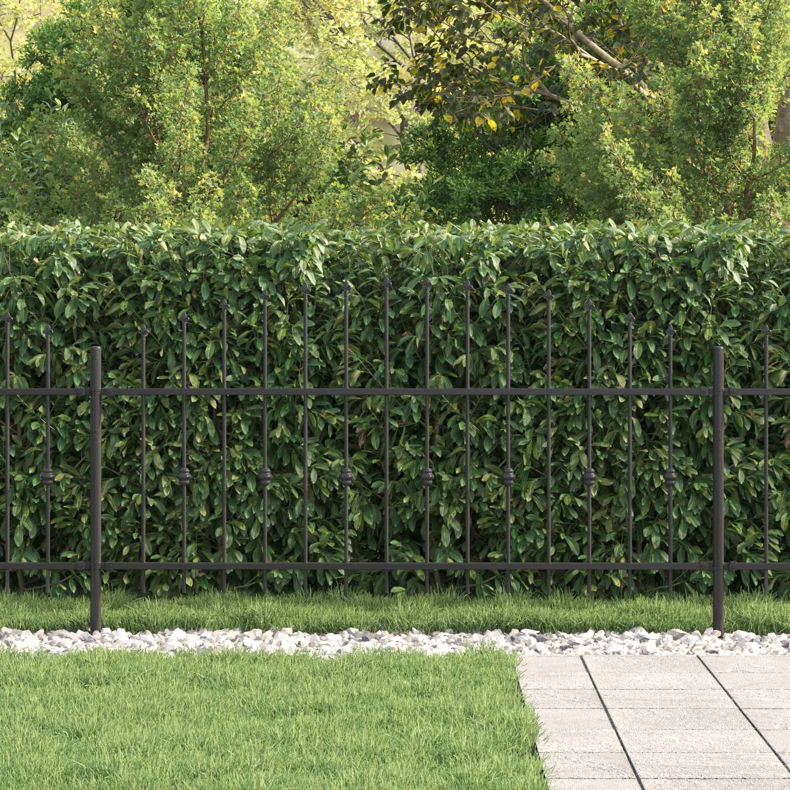 Recinzione a punte Asten Nero 200 x 130 cm | homemem39