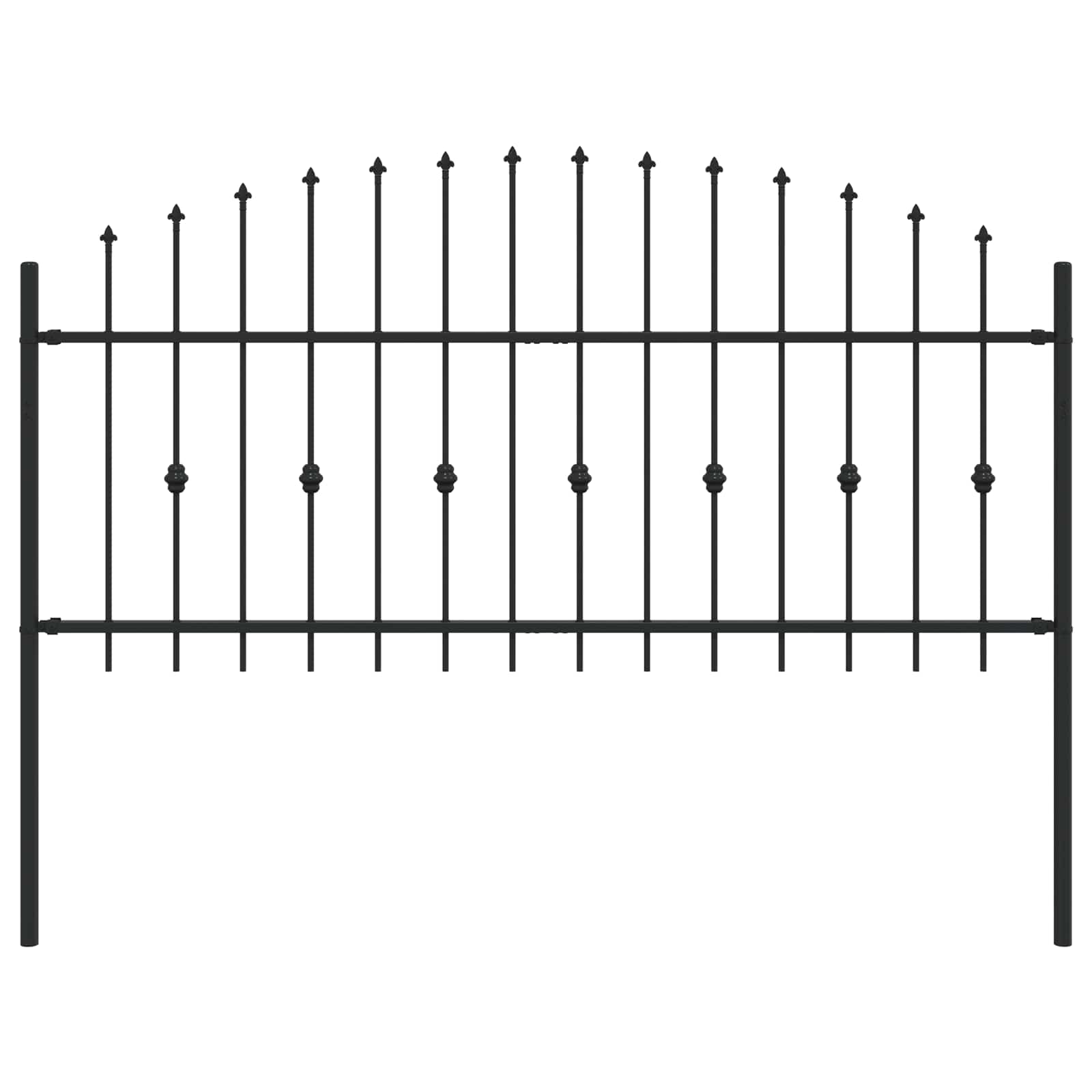 Recinzione a punte Asten Nero 200 x 130 cm | homemem39