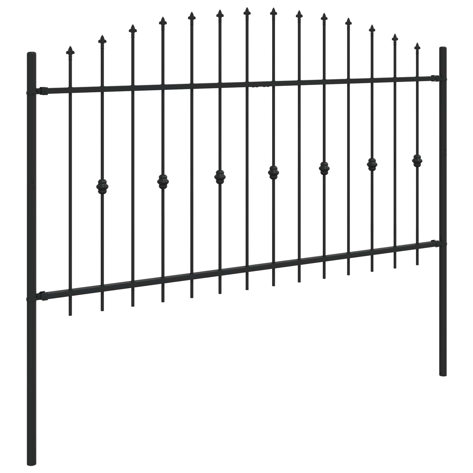 Recinzione a punte Asten Nero 200 x 150 cm | homemem39