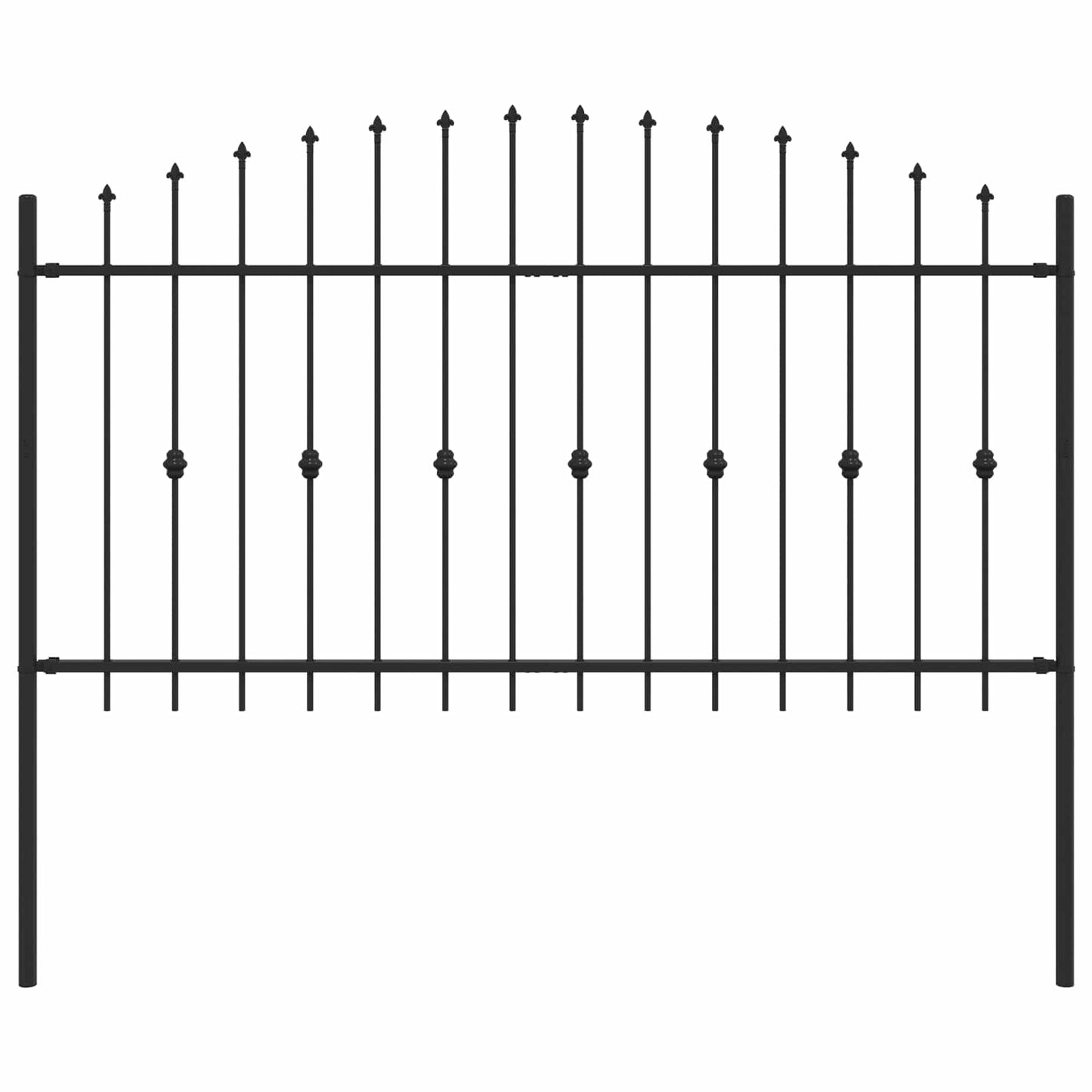 Recinzione a punte Asten Nero 200 x 150 cm | homemem39