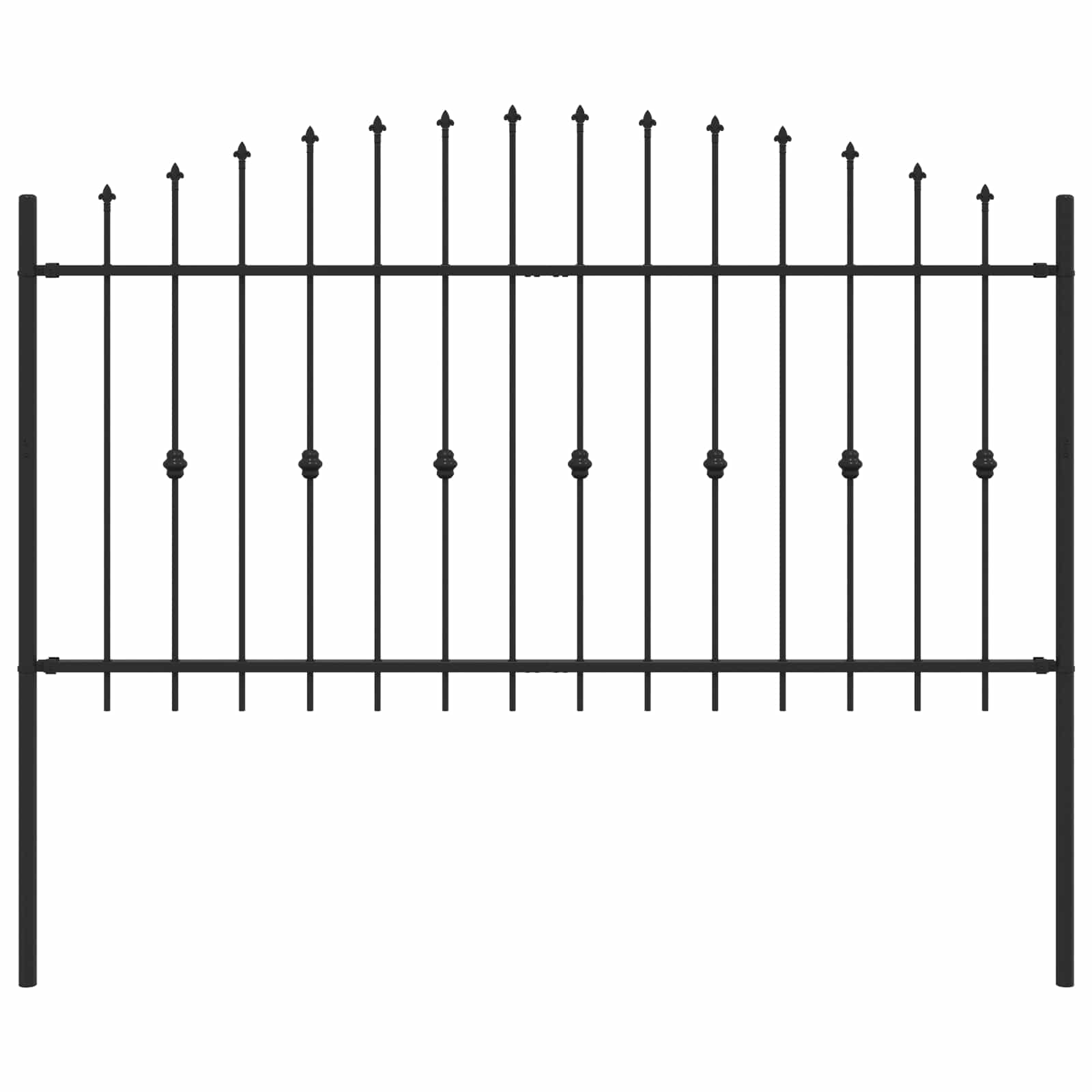 Recinzione a punte Asten Nero 200 x 150 cm | homemem39