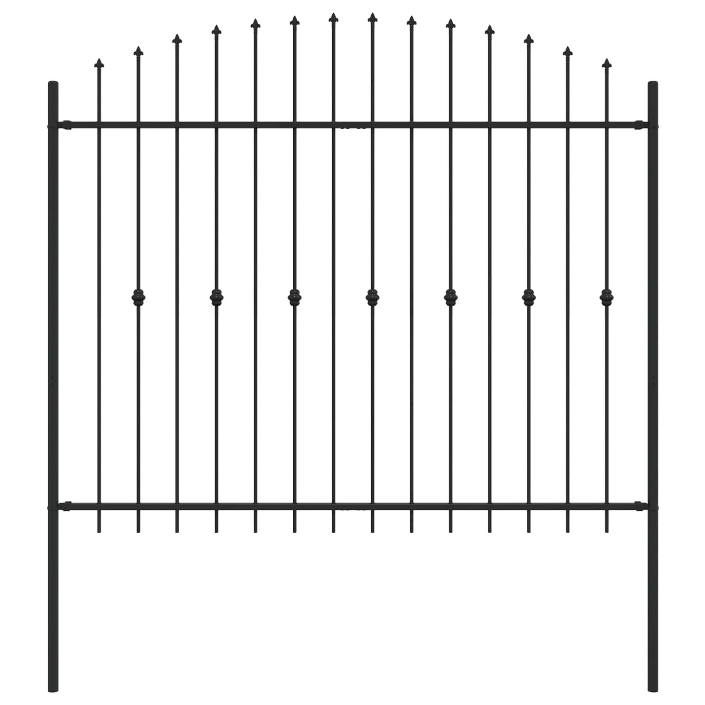 Recinzione a punte Asten Nero 200 x 200 cm | homemem39