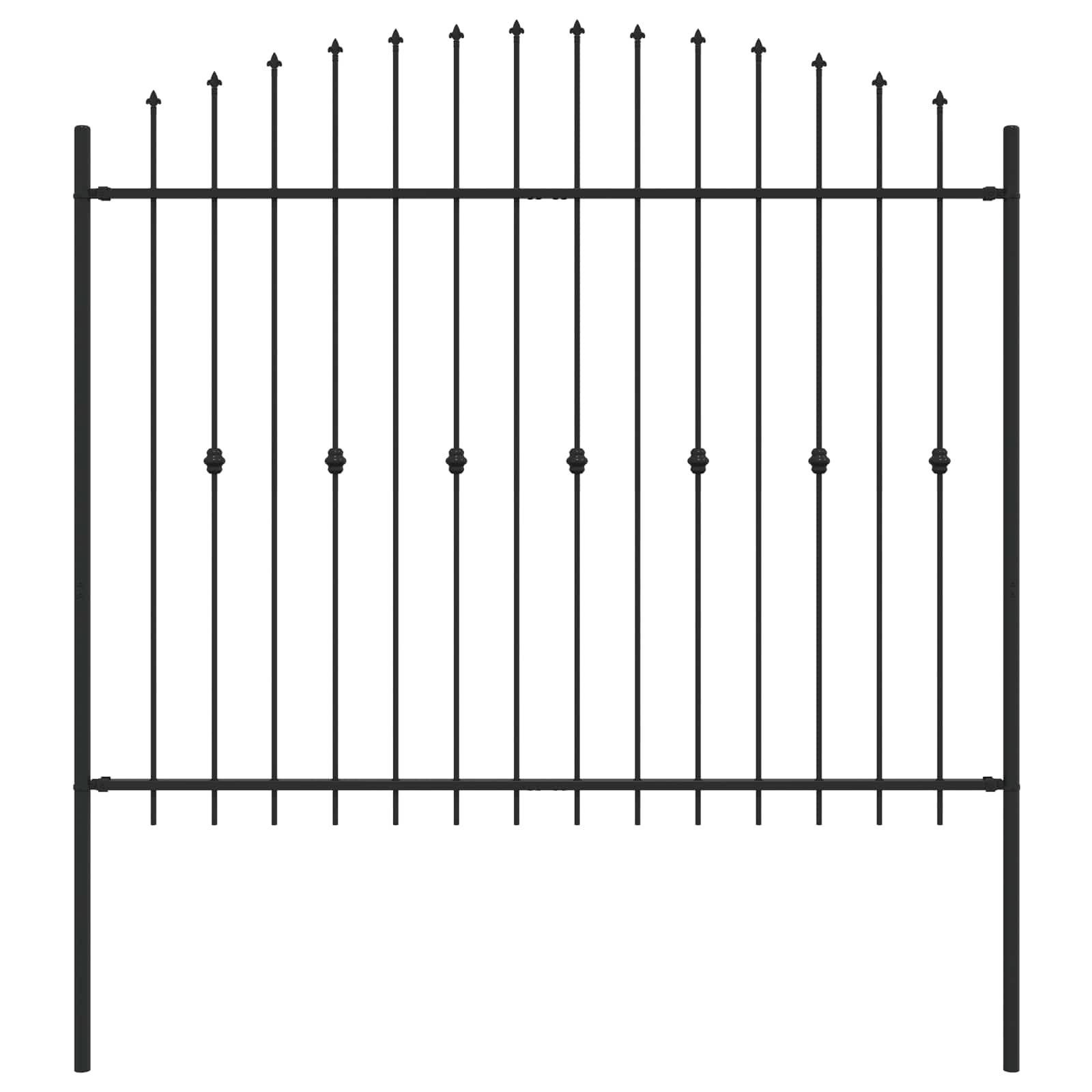 Recinzione a punte Asten Nero 200 x 200 cm | homemem39