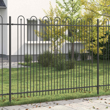 Recinzione ad arco a picchetto DRONTEN Nero | homemem39