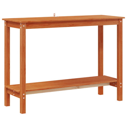 Tavolo consolle con lo scaffale Marrone Cera 110 x 40 x 80 cm | homemem39