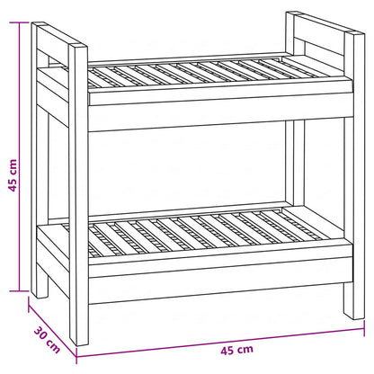 Mensola da bagno Naturale 45 x 30 x 45 cm Legno di teak solido | homemem39