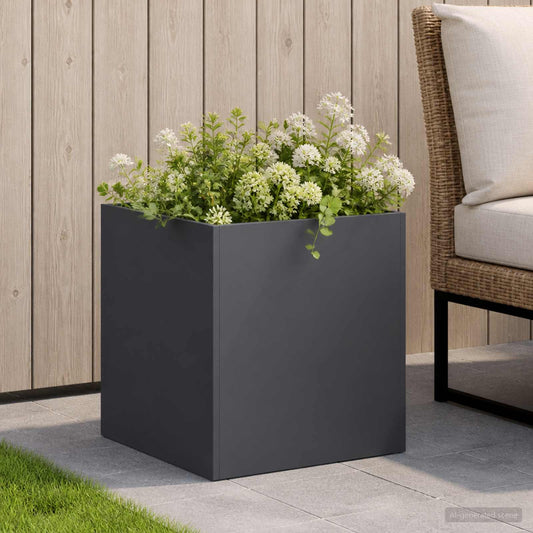 Vaso da giardino Antracite 20 x 20 x 20 cm - homemem39