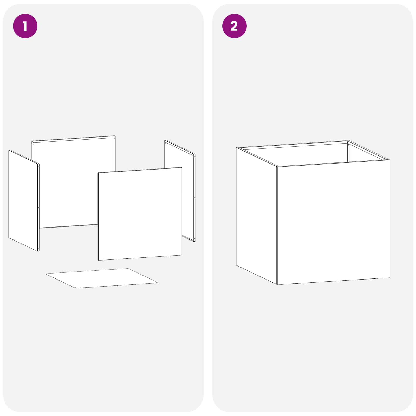 Vaso da giardino 2 pz Argento 20 x 20 x 20 cm Acciaio Inox | homemem39