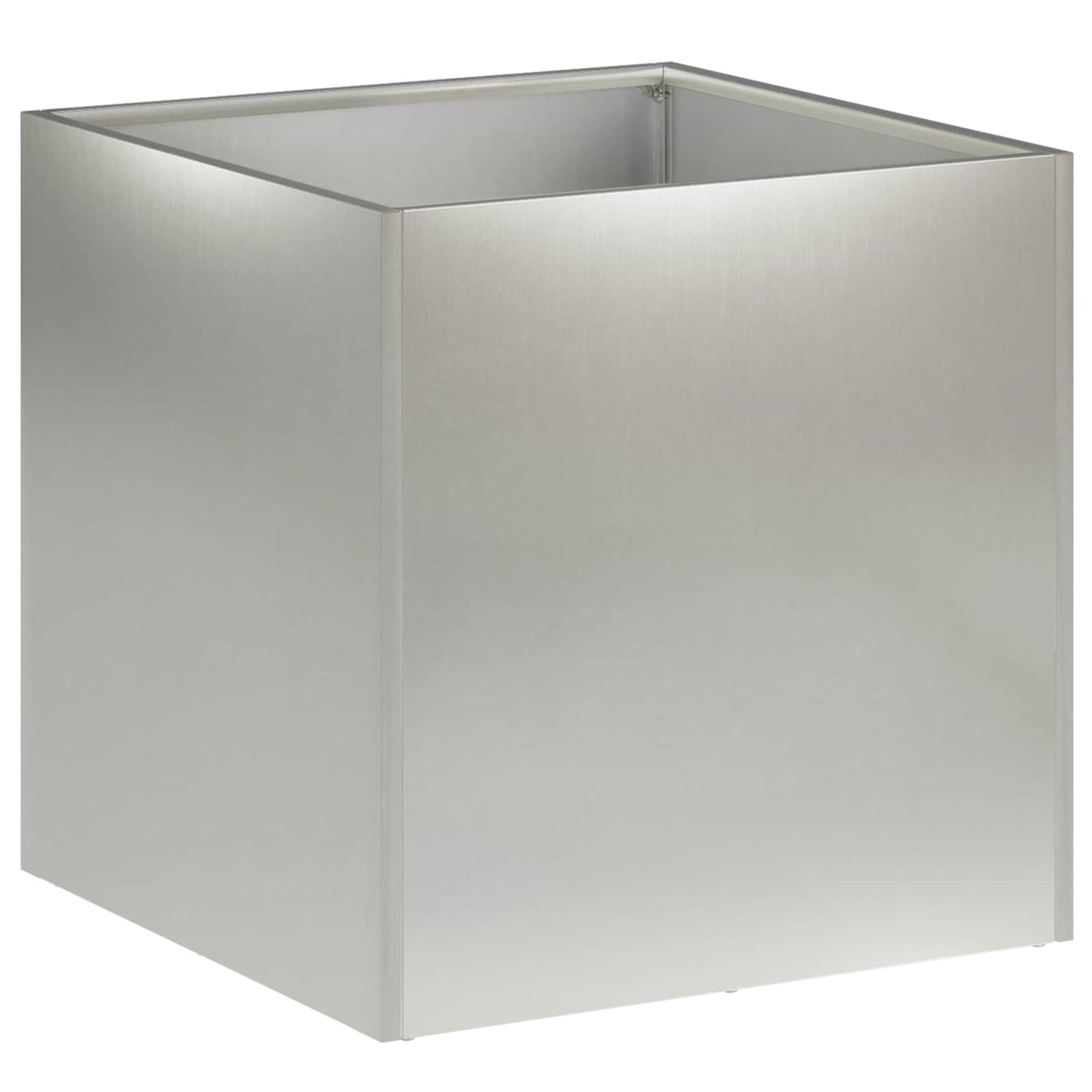 Vaso da giardino 2 pz Argento 20 x 20 x 20 cm Acciaio Inox | homemem39