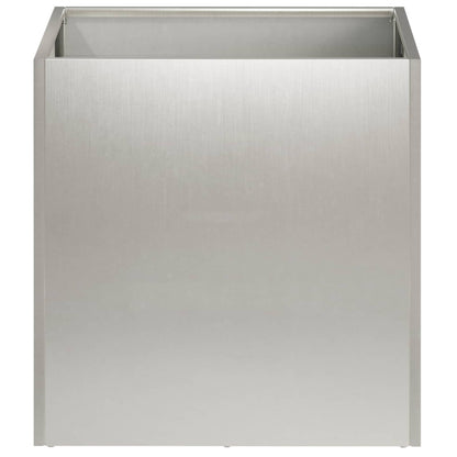 Vaso da giardino 2 pz Argento 20 x 20 x 20 cm Acciaio Inox | homemem39