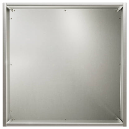 Vaso da giardino 2 pz Argento 20 x 20 x 20 cm Acciaio Inox | homemem39