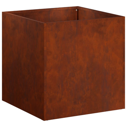 Vaso da giardino 2 pz Ruggine 35 x 35 x 35 cm Acciaio Corten | homemem39