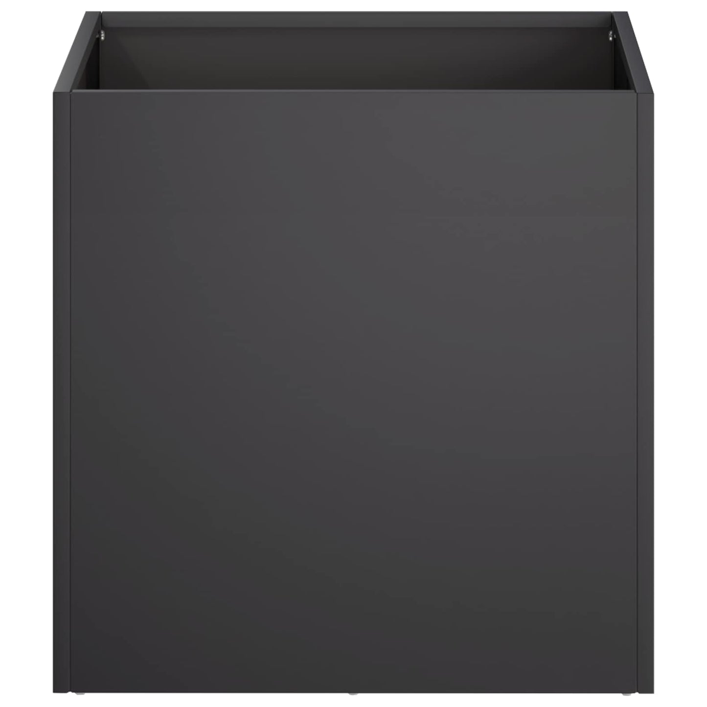 Vaso da giardino Nero 45 x 45 x 45 cm Acciaio laminato a freddo | homemem39