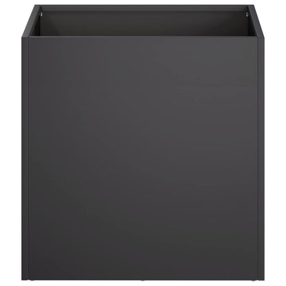 Vaso da giardino Nero 45 x 45 x 45 cm Acciaio laminato a freddo | homemem39